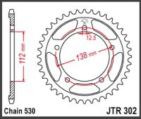 JT Bagkædehjul - JTR302.40 CB1100 14-20