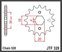 JT Forkædehjul - JTF328.13 XR250 XL250
