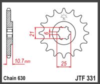 JT Fortandhjul - JTF331.15 CB750 K7/F2 