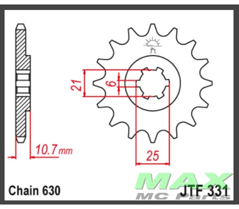JT Fortandhjul - JTF331.15 CB750 K7/F2 