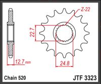 JT Forkædehjul - JTF3323.22 POLARIS ATV