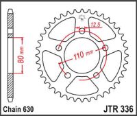 JT Bagkædehjul - JTR336.34 CBX1000 78-80