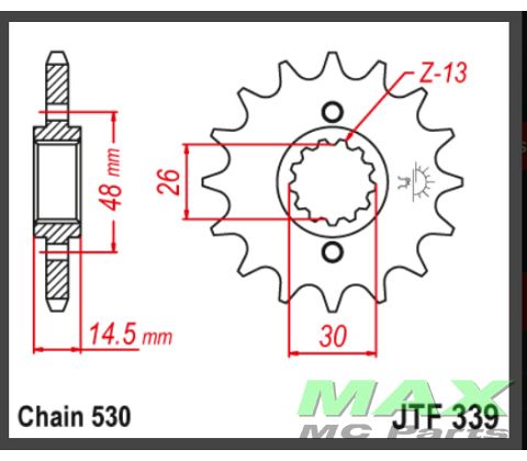 JT Fortandhjul - JTF339.17 CB900 CBR1000