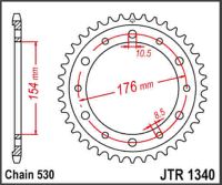 JT Bagkædehjul *USE:1340/43T*