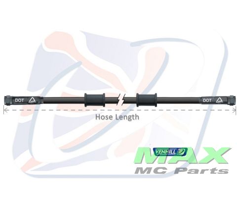 Bremseslange 525 mm VENHIL BLACK