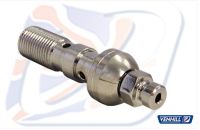 Banjo bolt M10x1,00 CHROM DOBBELT BLEED