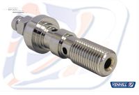 Banjo bolt 3/8 UNF CHROM DOBBELT BLEED