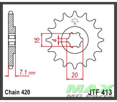 Forkædehjul JTF413.13 - SUZUKI RM80 86-8
