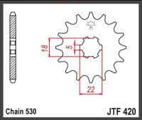 JT Fortandhjul - JTF420.15