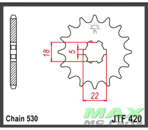 JT Fortandhjul - JTF420.15