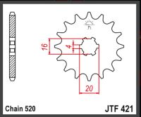 JT Fortandhjul - JTF421.13  USE: 422/13T