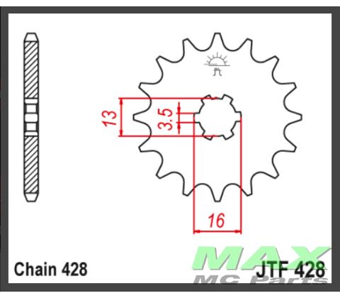 JT Fortandhjul - JTF428.12