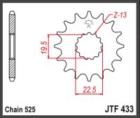 JT Fortandhjul - JTF433.15 GSX400R TS250