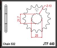 JT Fortandhjul - JTF440.14 GSXR1100 86-8