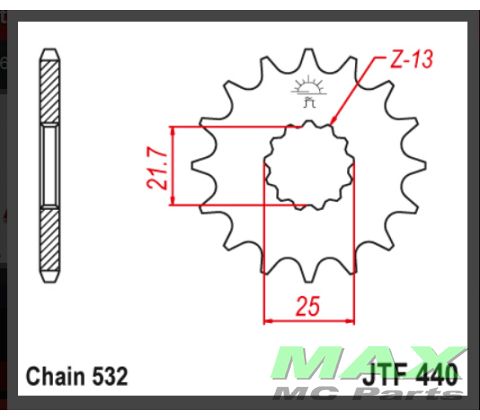 JT Fortandhjul - JTF440.16 GSXR1100W 95-
