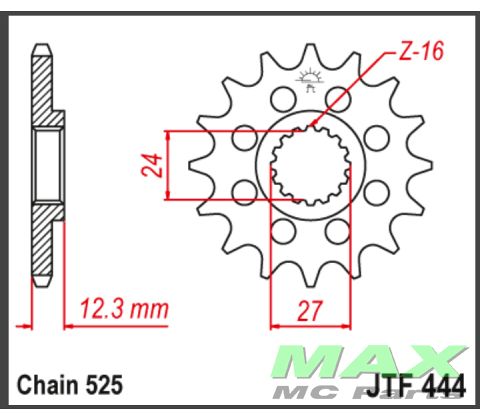 JT Fortandhjul - JTF444.17 GSXR1000 17->