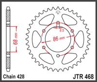 JT Bagkædehjul - JTR468.46