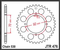 JT Bagkædehjul - JTR476.45 Z400D Z400B