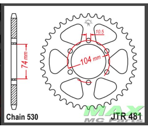 JT Bagkædehjul - JTR481.40