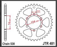 JT Bagkædehjul - JTR481.40