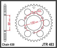 JT Bagkædehjul - JTR483.35 Z900 73-76
