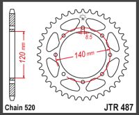 JT Bagkædehjul - JTR487.43