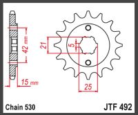 JT Fortandhjul - JTF492.14 DUC PANTAH 