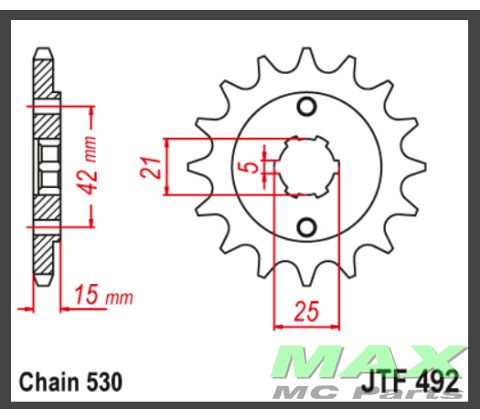 JT Fortandhjul - JTF492.14 DUC PANTAH 