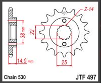 JT Fortandhjul - JTF497.15 DUC 750 F1-F3