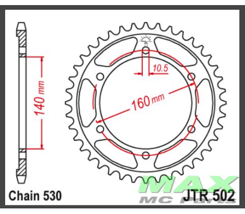 JT Bagkædehjul - JTR502.48 GPZ900R NINJA