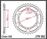 JT Bagkædehjul - JTR502.48 GPZ900R NINJA