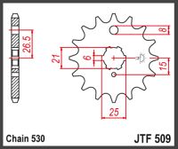 JT Fortandhjul - JTF509.15 Z400D Z400B