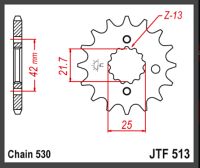 JT Fortandhjul - JTF513.15 GSF600 GPX600