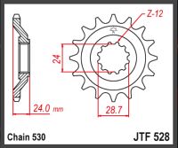 JT Fortandhjul - JTF528.17 ZZR1100C 90-9