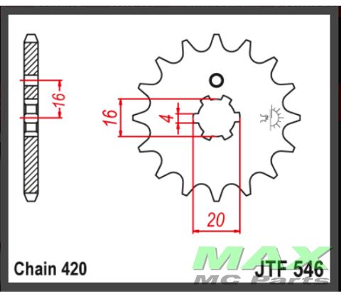 JT Forkædehjul - JTF546.14 KX80 KX85 RS1