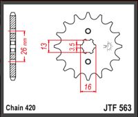 JT Forkædehjul - JTF563.11- SUZUKI/YAMAH