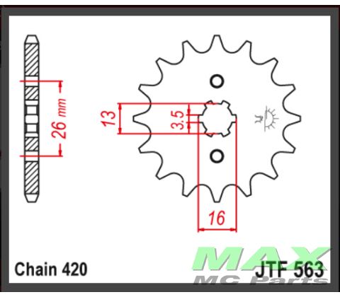 JT Fortandhjul - JTF563.13