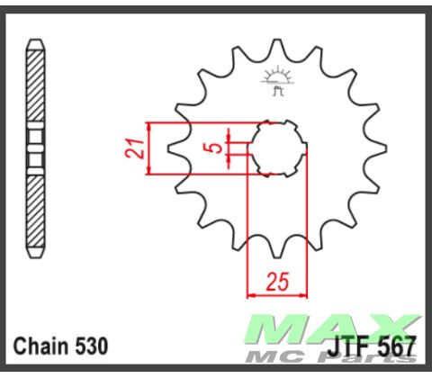 JT Fortandhjul - JTF567.16