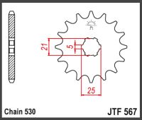 JT Fortandhjul - JTF567.17