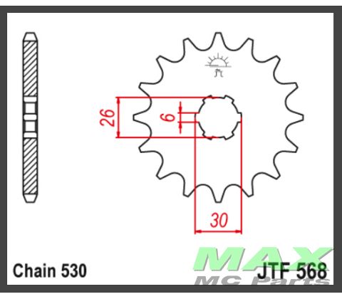 JT Fortandhjul - JTF568.17 XS650 XS500 