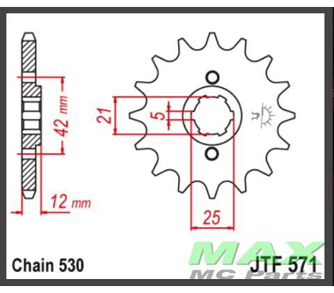 JT Fortandhjul - JTF571.17 XJ600 91-94