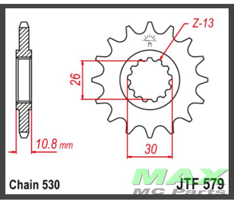 JT Fortandhjul - JTF579.17 XJR1300 FAZER