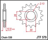 JT Fortandhjul - JTF579.18 XJR1300 02-16