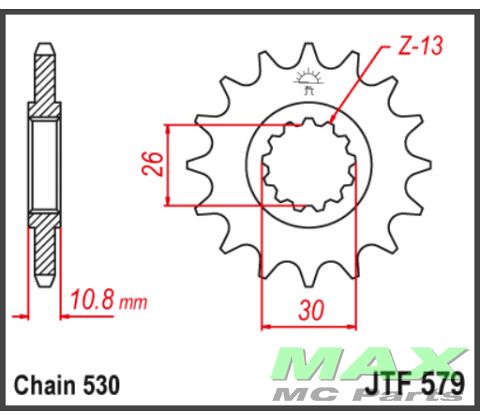JT Fortandhjul - JTF579.18 XJR1300 02-16