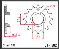 JT Fortandhjul - JTF582.16 XJ600 92-03
