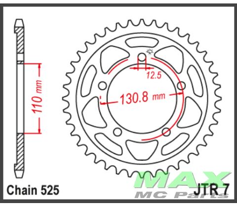 JT Bagkædehjul - JTR7.44  BMW S1000