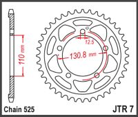 JT Bagkædehjul - JTR7.45  BMW S1000 XR