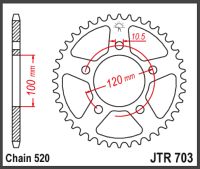 JT Bagkædehjul - JTR703.44 APRILIA
