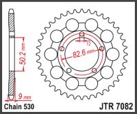 JT Bagkædehjul - JTR7082.48 HARLEY DAVID