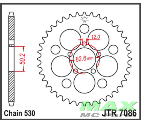 JT Bagkædehjul - JTR7086.48